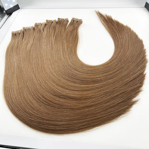 SHE Injected Tape Extensions Cabello Human Natural Real Invisible Tape dans les extensions de cheveux vierges brun moyen 24In - Product Image 2
