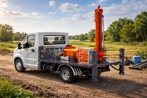 Plateforme de forage de haute qualité, entièrement hydraulique, à entraînement supérieur, pour forage de puits, profondeur de 200 m à 400 m, montée sur camion - Product Image 4