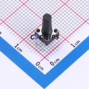 TS-1095PD-A15B2-D2 Tactile Switch Through hole-4P,6x6mm Switch Single Pole Single Throw Round Button 1.8N Through Hole - Product Image 1
