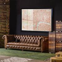 Canapé sectionnel Chesterfield de luxe léger de style américain, plusieurs couleurs au choix, ensemble de salon classique