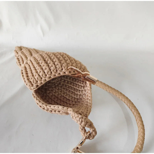 กระเป๋าถักโครเชต์สำหรับผู้หญิงกระเป๋าสะพายไหล่หอยมุกสายคล้องไหล่ - Product Image 6