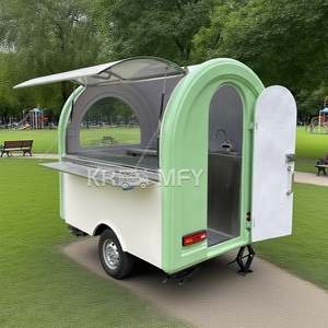 Kiosque mobile extérieur personnalisable pour les entreprises de glaces, hot-dogs, smoothies et desserts glacés, avec fenêtre de service commerciale, idéal pour les camions de restauration - Product Image 2
