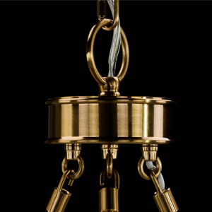 Lustre rond à 6 lumières en verre élégant américain pour <span class=keywords><strong>la</strong></span> <span class=keywords><strong>d</strong></span>écoration de <span class=keywords><strong>la</strong></span> maison, salon, <span class=keywords><strong>chambre</strong></span> à coucher, hôtel - Product Image 5