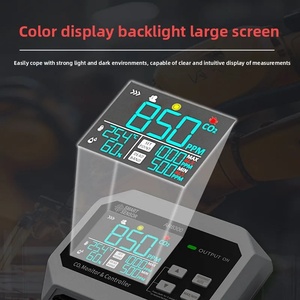 جهاز تحكم رقمي بمستشعر ثاني أكسيد الكربون مراقب الدفيئة جهاز اختبار تركيز الكشف عن جودة الهواء لمحللات غاز ثاني أكسيد الكربون - Product Image 3