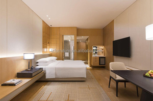 Venta Directa de Fábrica FoShan: Juego de Muebles Modernos para Dormitorio King de Hotel, Estructura de Cama de MDF con Acabado de Madera y Otomana, Personalizable y Económico - Product Image 3