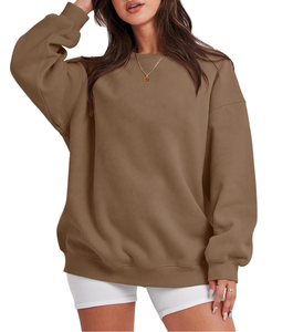 Sudaderas Extra Grandes de Manga Larga Ecológicas para Mujer, Otoño, Impresas en Poliéster y Algodón, con Decoración de Letras - Product Image 1