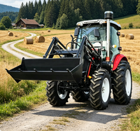 Machine agricole puissante de 100 CV à quatre roues motrices, haute puissance, renforcée, forte capacité de charge, diesel, pour labourer les vergers et les serres
