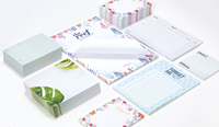 Carnets de notes écologiques promotionnels pour bureau, papeterie Kawaii, blocs de notes, fournitures personnalisables avec impression trépied