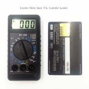 Multimètre numérique Extra Mini DT182, avec Buzzer protection contre les surcharges, tension de poche, amper <span class=keywords><strong>Ohm</strong></span>, DC AC, LCD, Portable - Product Image 2