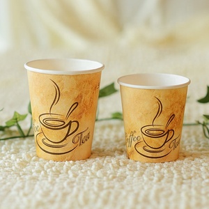 Gobelets en papier jetables personnalisés à bas prix, qualité alimentaire, à paroi simple, 4 oz, 8 oz, 12 oz, pour boissons chaudes, café, thé, avec couvercle - Product Image 1