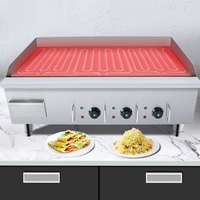 Plaque de fer à steak commerciale Table de friture gril électrique Machine à nouilles froides crêpe fruits à main crêpe acier inoxydable
