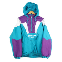 Sweat à capuche homme personnalisé OEM/ODM, nouvelle tendance, veste coupe-vent demi-zip, col montant, style vintage, sport, coupe oversize