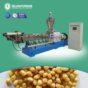 SunPring ne soya parçaları üretim süreci için vejetaryen et makinesi ekstruder (tsp )soya chunks soya nuggets