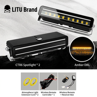 Barre lumineuse LED stroboscopique double DRL pour toit de voiture, Jeep Wrangler, Ford Raptor, Toyota Hilux, RAM 1500, LC300, 4x4, SUV