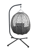 Fauteuil suspendu en forme d'œuf avec structure en acier, coussin épais, résistant aux rayures, fauteuil suspendu personnalisé en forme de nid d'oiseau