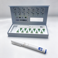 Boîte rigide personnalisée avec insert en EVA découpé et impression intérieure, compatible OEM/ODM, pour l'emballage de stylos injecteurs.