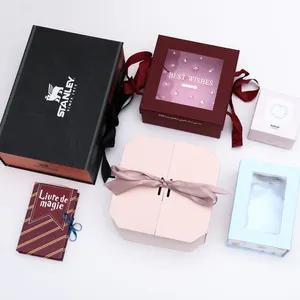 GONHUA lujo logotipo personalizado magnético plegable caja rígida boda cumpleaños fiesta masaje chocolate perfume papel regalo cajas embalaje