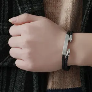 Unisex Heren En Dames Klassieke Zilveren Vergulde Lederen Touw-Geweven Armbanden Kralen Sieraden Voor Feestjes Met Tasverpakking