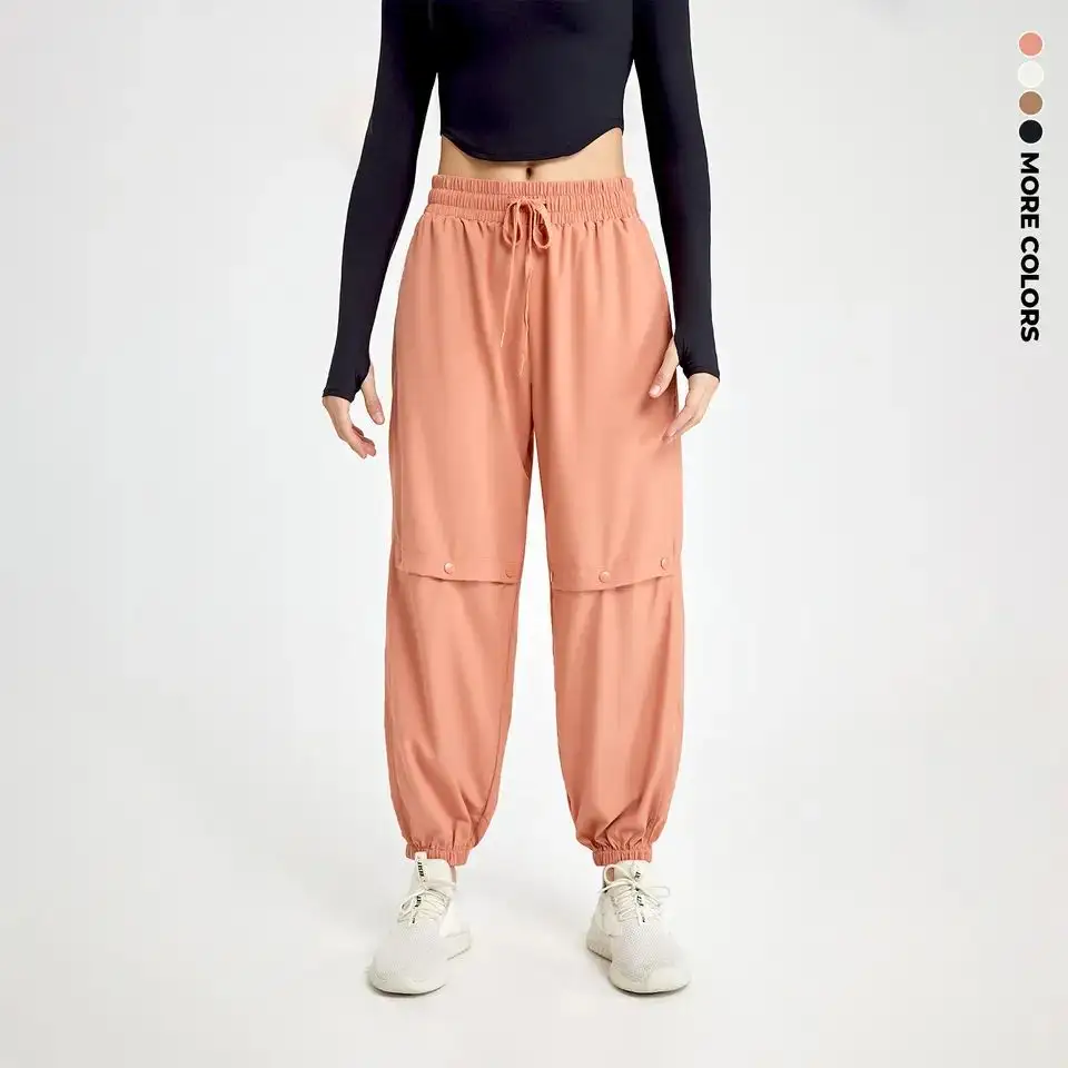 Quick Drying Light Weight High Waist Wide Leg Drawstring Comfy Loose Casual Fitness Yoga SweatPants Lounge Pants For Women 2023
