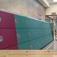 Casiers modernes en plastique ABS démontables, étanches, écologiques, résistants à la rouille, recyclables, avec serrure à clé, options de couleur personnalisées, pour école et salle de sport