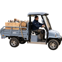 Véhicule utilitaire électrique tout-terrain à plateau basculant pour vergers, transporteur agricole haute performance