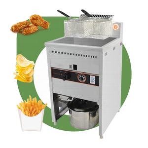 20l Doble Cesta Alta Presión <span class=keywords><strong>Propano</strong></span> 2 Tanque 4 Independiente Sistema Sin Ventless Freidora con Campana - Product Image 1