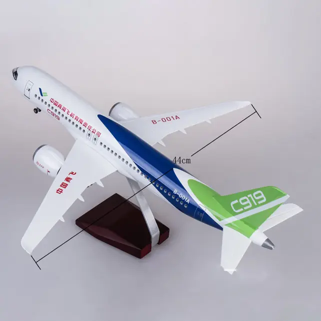 1/82 Schaal 47Cm Commerciële Vliegtuigen Corporatie Van China C919 Burgerlijk Vliegtuig Vliegtuig Model Simulatie Decoratie Geschenk