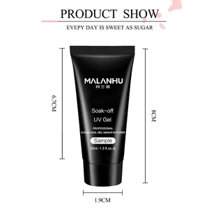 전문 빠른 연장 쉬운 흡수 아크릴 네일 아크릴 젤 200 + 색상 세트 30ml 튜브 OEM 개인 라벨 글리터 폴리 젤 - Product Image 5