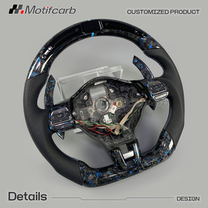 Volante LED de fibra de carbono forjado azul personalizado para Volkswagen Golf MK6 GTI R Jetta GLI Hatchback Scirocco R 2010-2014 - Product Image 3