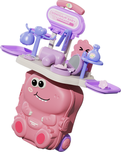 Valise de rangement pour dinosaures, sac à main, jeu de rôle de princesse, <span class=keywords><strong>jouet</strong></span> pour filles, table de <span class=keywords><strong>maquillage</strong></span>, coiffeuse, <span class=keywords><strong>jouet</strong></span> pour le <span class=keywords><strong>maquillage</strong></span> de simulation - Product Image 1
