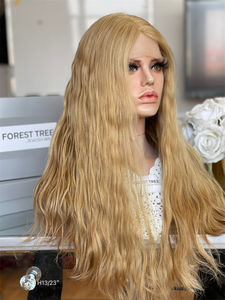 2025 SHY Salon personnalisé blond bouclé cheveux humains perruques juives cheveux humains brésiliens blond juif casher dentelle haut perruques - Product Image 2