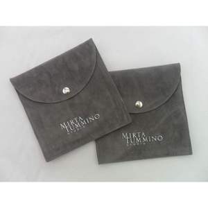 High Quality Custom Made Embossed Logo Envelope Gift Suede Pouch <b>Drawstring</b> Velvet <b>Bags</b> Jewelry Packaging Pouch <b>Bag</b> Recyclable - Product Image 4