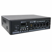 Amplificateur de sonorisation professionnel avec 1 entrée micro, 2 entrées ligne, USB, SD, radio, contrôle de volume séparé et protection contre les courts-circuits