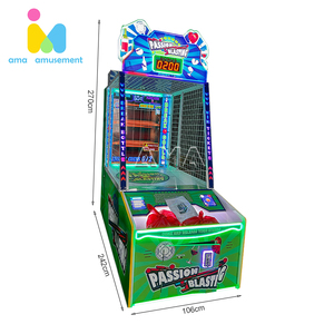 Ama trong nhà trò chơi tiền xu trẻ em Trò chơi bắn bóng máy video ném bóng thử thách trúng mục tiêu Máy đổi vé - Product Image 5