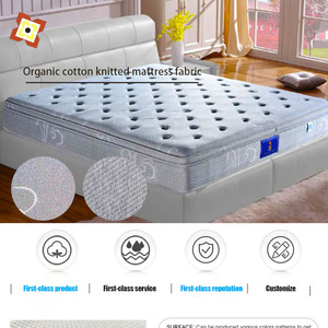 Tissu de matelas en microfibre de polyester 100% à double couche d'<span class=keywords><strong>air</strong></span>, tricot jacquard blanc élastique pour textile de maison - Product Image 6