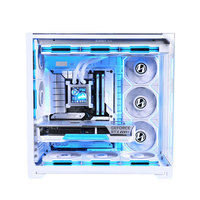 Lian Li O11 Vision Compact Gaming PC Case 3 Sided Tempered Glass Seamless Panoramic MicroATX Mid Tower Steel Computer Chassis No