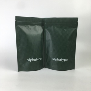 Emballage alimentaire biodégradable écologique petit sac à fermeture éclair transparent et à fermeture éclair en feuille d'aluminium pochette debout - Product Image 1