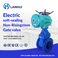 Vanne à opercule électrique à commande motorisée en fonte ductile GGG50 PN16, joint souple, 100 % testée sous pression, garantie 2 ans, directement de l'usine