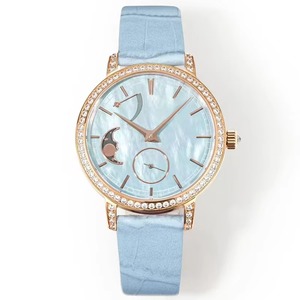 Blue MOP Dial Jewelry <b>Watch</b> Lady Rose Gold Case Women Mechanical Moonphase 2026 New Female Elegant Timepiece Waterproof - Product Image 2