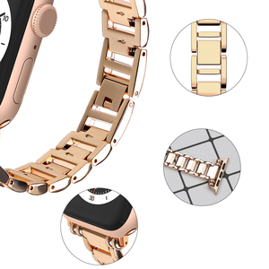 <span class=keywords><strong>Correa</strong></span> de Acero para <span class=keywords><strong>Apple</strong></span> <span class=keywords><strong>Watch</strong></span> de 38mm 42mm 44mm, <span class=keywords><strong>Correa</strong></span> para iWatch Series 7 6 SE 5 4 3 41mm 45mm 40mm, Brazalete Metálico Ajustable - Product Image 2