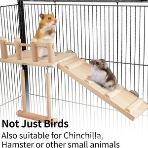 Wooden bird perches, parrot climbing ladders, <b>swings</b>, hammocks, jumping boards, parrot climbing <b>frames</b>, toy pedals, and pole - Product Image 3