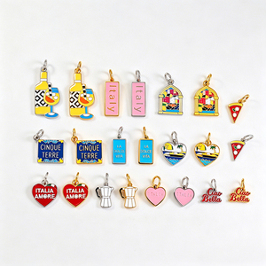 Ciondoli Souvenir Italia Cinque Terre La Dolce Vita per Gioielli Fai da Te Ipoallergenici Placcati Oro Acciaio Inossidabile Ingrosso - Product Image 1