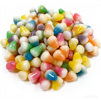 Bonbons mous en gros, saveurs fruitées mélangées, bonbons gélifiés multicolores en forme d'ongles, personnalisables, halal, emballage en vrac, échantillon gratuit
