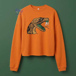 Sudadera de Invierno Informal y Transpirable de Felpa 100% Algodón para Mujer de la Universidad Agrónoma y Mecánica de Florida con Logotipo Estampado en la Parte Delantera - Product Image 3