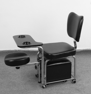 Black/White Stainless Steel Modern Luxury Pedicure Chair Nail Table with Movable <b>Stool</b> for Nail Salon - Product Image 5