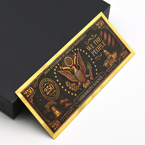 Billet de banque commémoratif en or 24 carats des États-Unis, 250e anniversaire, 1776-2026, double face, 15,4x6,5 cm, motif Liberté et Indépendance - Product Image 5