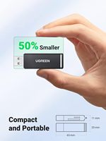 Lector de Tarjetas SD de Doble Ranura USB Tipo 3.0 Portátil UGREEN, Compatible con SDXC/SDHC/MMC/RS-MMC/TF/MicroSDXC/MicroSDHC UHS-I Externo