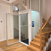 Ascenseur Privé Compact pour Villa 2-5 Personnes, Modèle Panoramique Intelligent de Luxe pour 1/2/3 Étages, Économique et Abordable