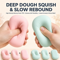 Coffret cadeau de douze savons souples anti-stress, jouets à presser pour soulager le stress, présentoir de comptoir pour les magasins et la vente au détail