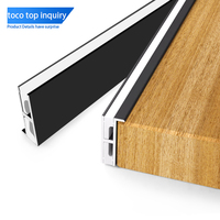 Toco Profils de bandes flexibles en aluminium noir de haute qualité LED Plafond à montage en surface avec anodisation pour l'éclairage des escaliers ronds